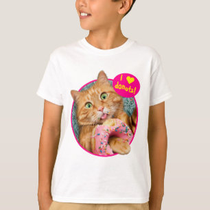 Camiseta Rosquinha para alimentação de gatos