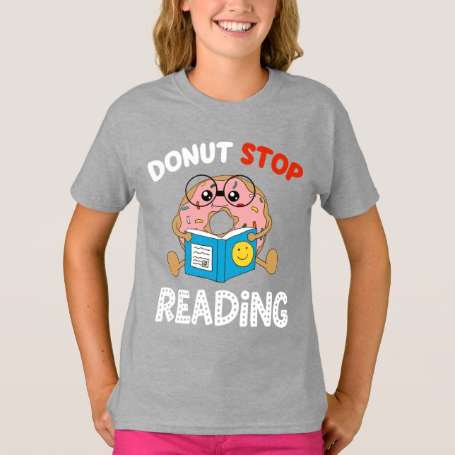 Camiseta Rosquinha Pára De Ler Negros Leitoras De Livros (Frente)