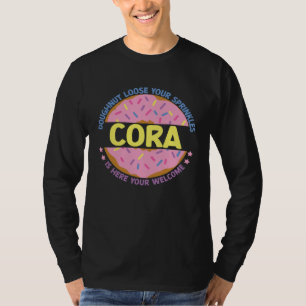 Camiseta Rosquinha Perca Seus Confeitos Cora Está Aqui Seu