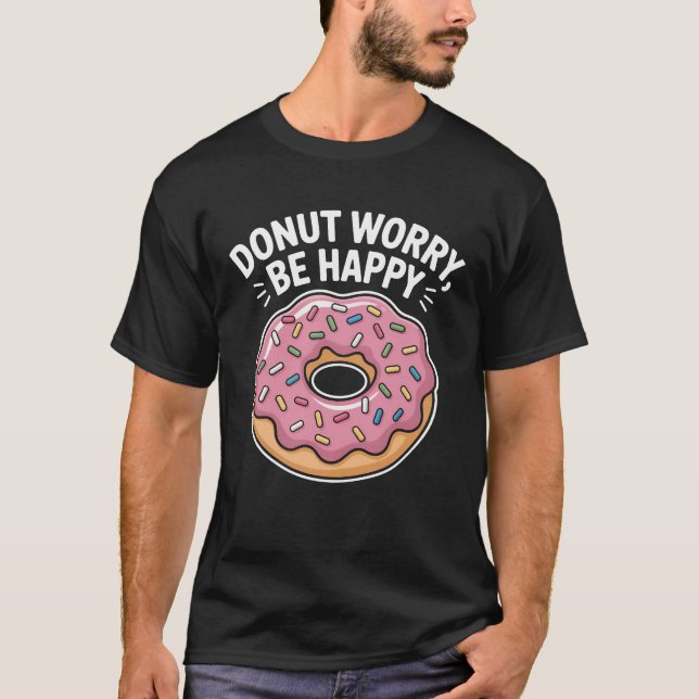 Camiseta Rosquinha Preocupada com T-Shirt feliz | Précula r (Frente)