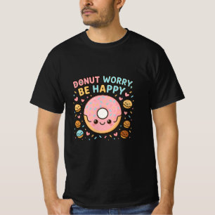 Camiseta Rosquinha Preocupada por ser feliz - Rosquinha Kaw