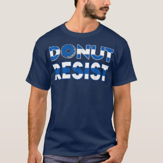 Camiseta Rosquinha Resiste Polícia Policial Thin Blue Line