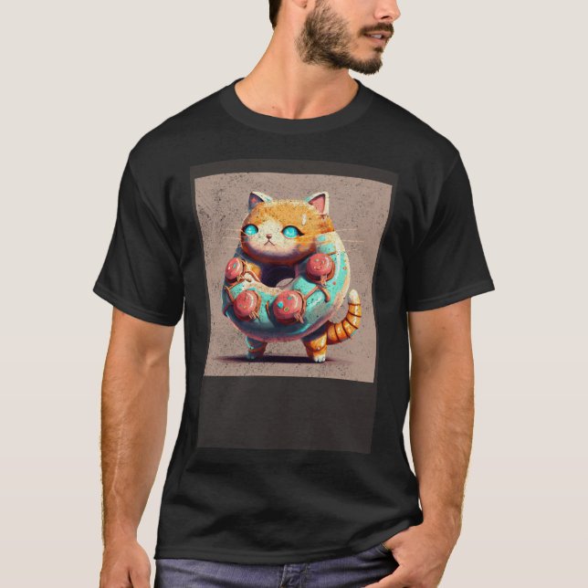 Camiseta Rosquinha Robot Cat (Frente)
