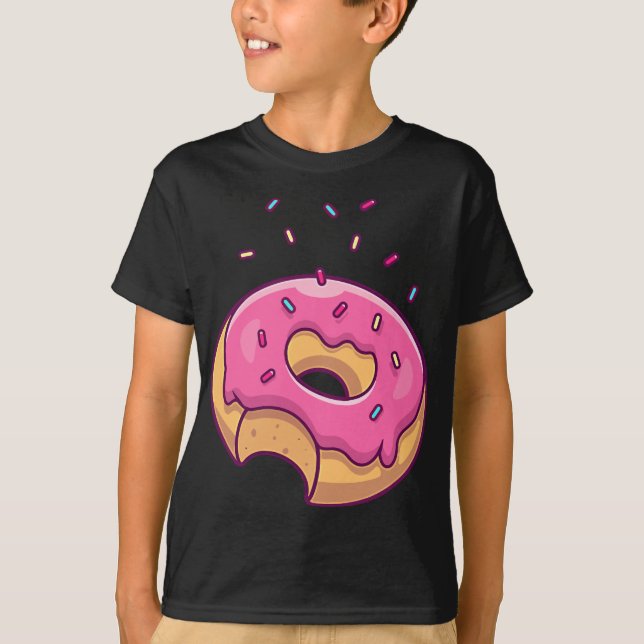 Camiseta Rosquinha rosa aspersor de bolso de  (Frente)