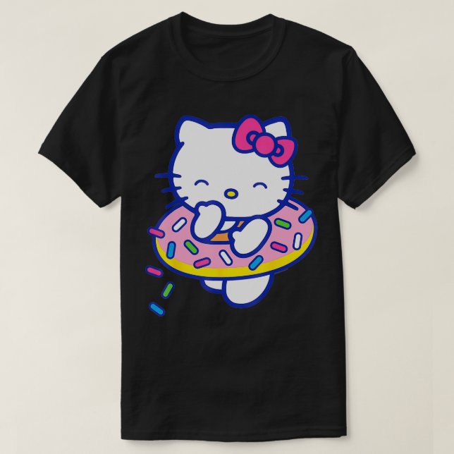 Camiseta Rosquinha Sprinkles Verão flutuante Nadação (Frente do Design)