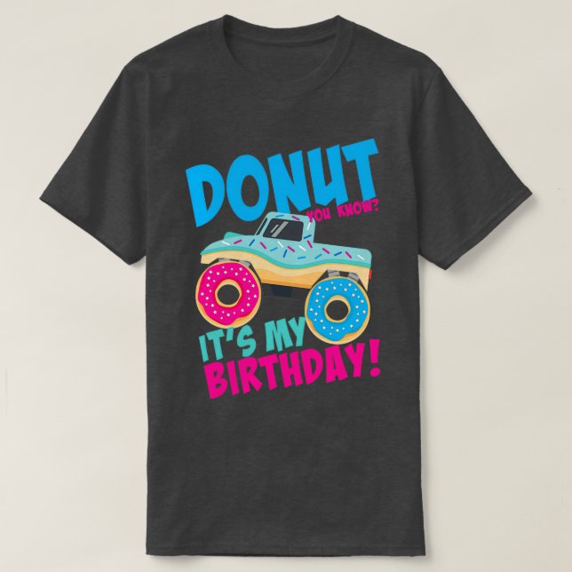 Camiseta Rosquinha Tema Festa de aniversário Itx27s Meu Ani (Frente do Design)