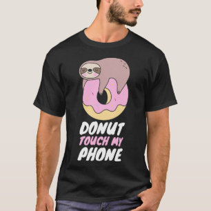 Camiseta Rosquinha Toque no My Phone Sloth Rosquinha Pun