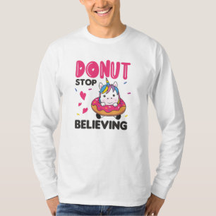 Camiseta Rosquinha Unicorn Pun Colorful Unicorns Rosquinha