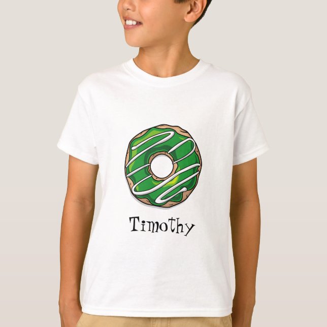 Camiseta Rosquinha verde média com crosta de gelo (Frente)