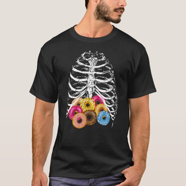 Camiseta Rosquinhas de gaiolas de esqueleto (Frente)
