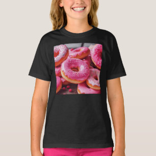 Camiseta Rosquinhas de morango rosa