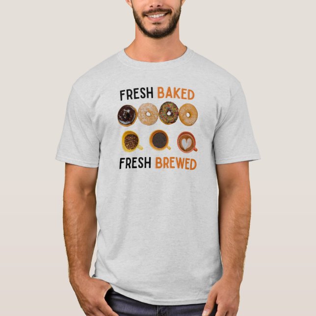 Camiseta Rosquinhas e café frescos cozidos (Frente)