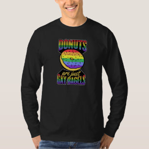 Camiseta Rosquinhas São Apenas Gay Bagels Lgbt Pride Piada