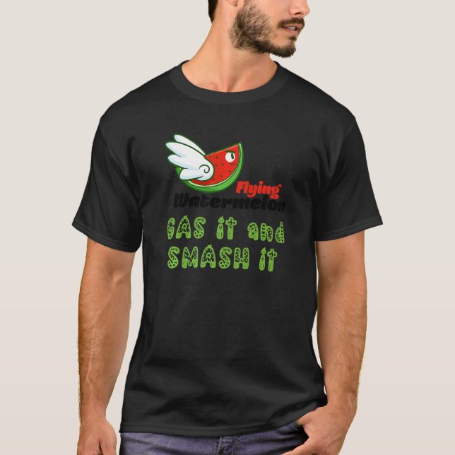 CAMISETA ROSS FLYING WATERMELON GAS IT AND SMASH IT (Frente)