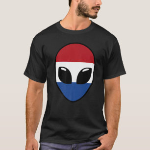 Camiseta Rosto Alien Holanda Países Baixos Bandeira Holande