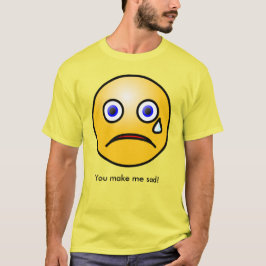 Camiseta Rosto Amarelo Que Você Me Faz Triste