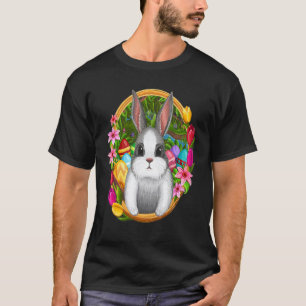 Camiseta Rosto Branco Arco Leopardo Torneiras Dia da Páscoa