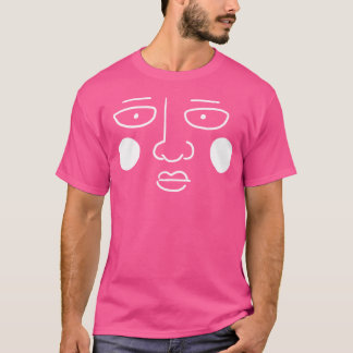 Camiseta rosto branco Dimple retrô