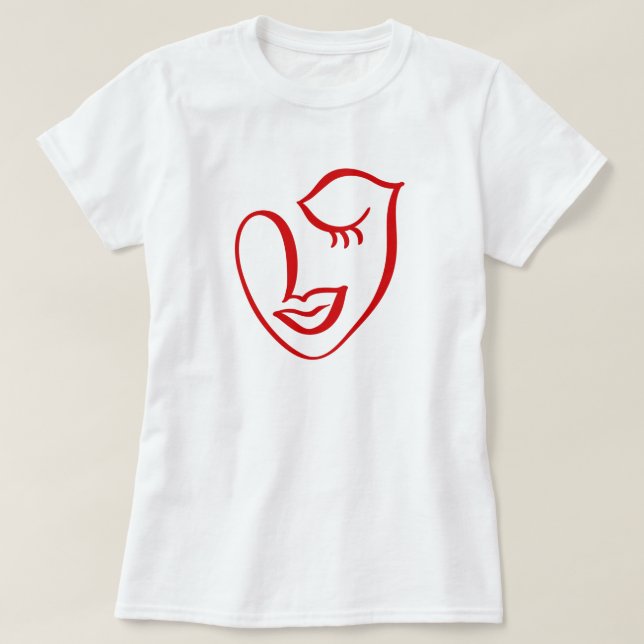 Camiseta Rosto Caligráfico (Frente do Design)
