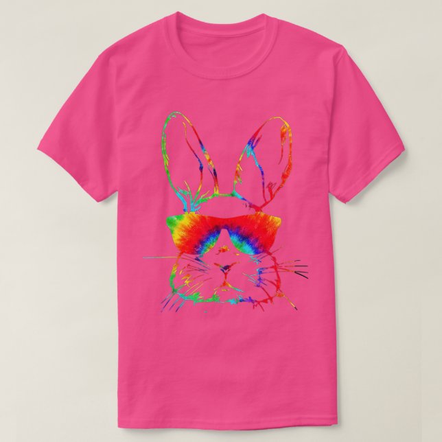 Camiseta Rosto Coelhinho Com Óculos De Sol, Colar Crianças, (Frente do Design)