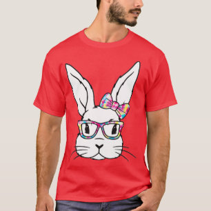 Camiseta Rosto Coelhinho Com Óculos De Sol Dia De Páscoa Pa
