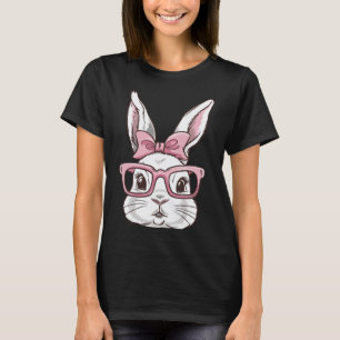 Camiseta Rosto Coelho Com Pulmões Cor-De-Rosa Arco Colar Pá