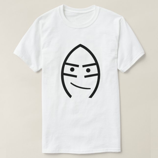 Camiseta Rosto com sorriso, branco (Frente do Design)