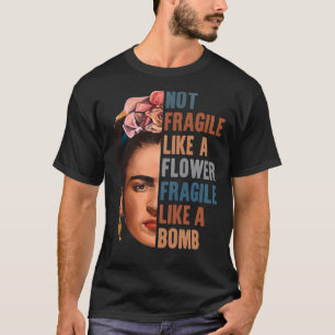 Camiseta rosto como uma flor pintura de Frida Kahlo para fã
