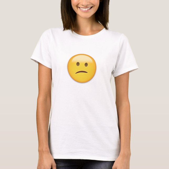 Camiseta Rosto Confuso Emoji (Frente)