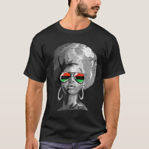 Camiseta Rosto da Mulher Afro Rainha Negra