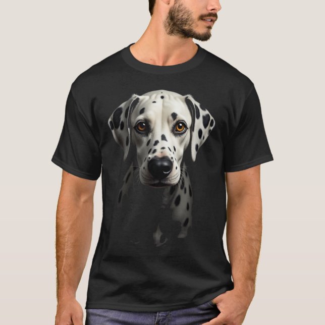 Camiseta Rosto Dalmático Negro (Frente)