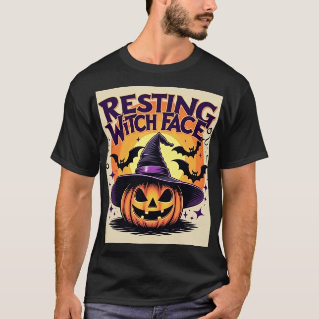Camiseta Rosto das Bruxas em Descanso - Pumpkin Dia de as B (Frente)