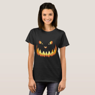 Camiseta Rosto de Abóbora 4 para o Halloween