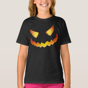 Camiseta Rosto de abóbora 6 para o Halloween...