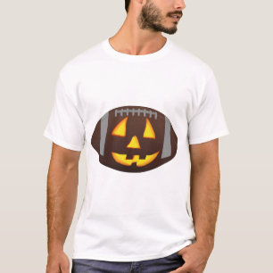 Camiseta Rosto de Abóbora de Futebol Americano