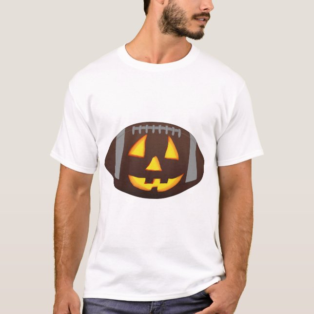 Camiseta Rosto de Abóbora de Futebol Americano (Frente)