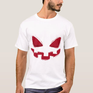 Camiseta Rosto de Abóbora de Halloween