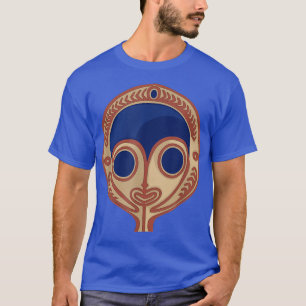 Camiseta Rosto de Arte Tribal Nova Guiné Esculpindo Camiset