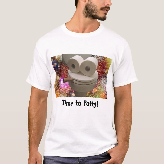 Camiseta Rosto de Banheiro Sorridente (Frente)