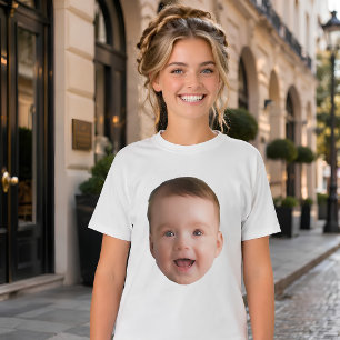Camiseta Rosto de Bebê Personalizado, Foto engraçada person