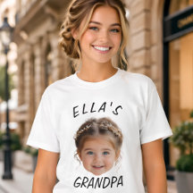 Rosto de Bebê Personalizado Foto Texto Vovô