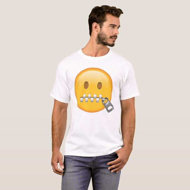 Camiseta Rosto de Boca Zipper - Emoji (Frente Completa)