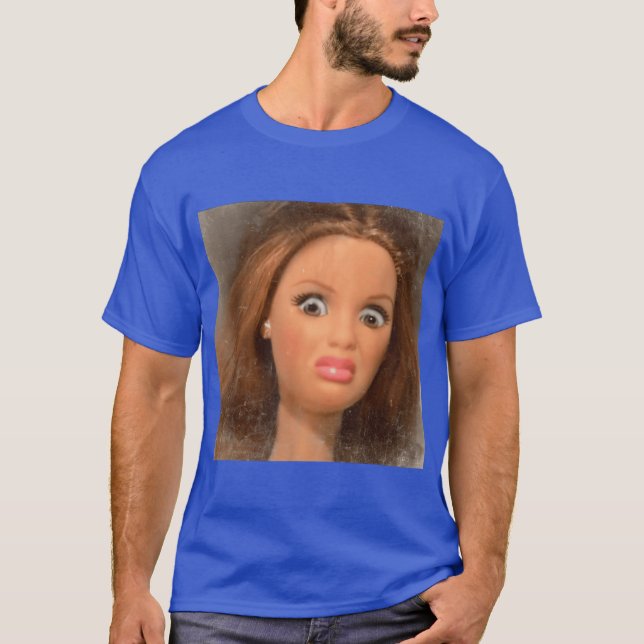 Camiseta Rosto de boneca nojento (Frente)