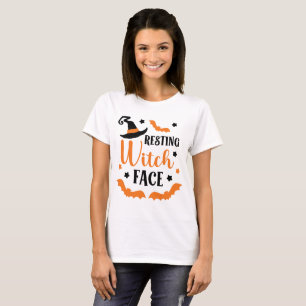 Camiseta Rosto de Bruxa Descansada