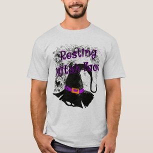 Camiseta Rosto de Bruxa Descansada - Aranha Halloween