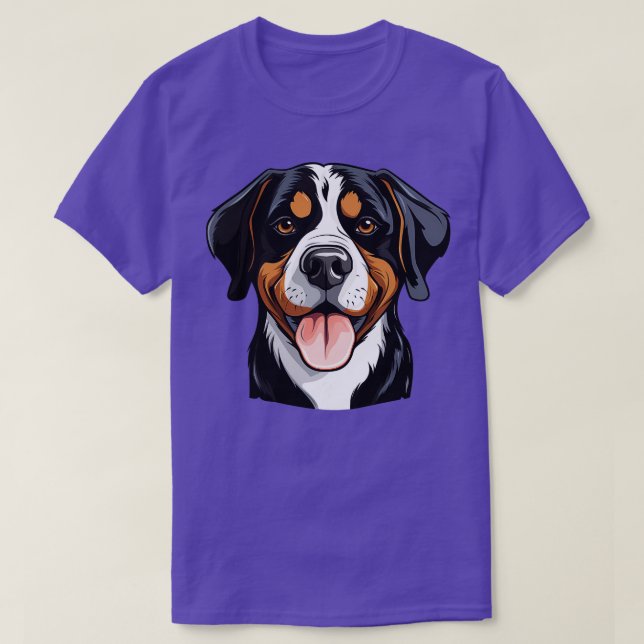 Camiseta Rosto de Cachorro Suiço-Grande (Frente do Design)