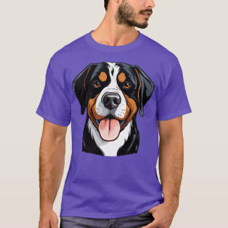 Camiseta Rosto de Cachorro Suiço-Grande