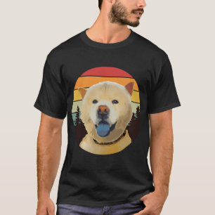 Camiseta ROSTO DE CÃO chow chow CÃO FLORESTA RETRÔ PINHEIRO