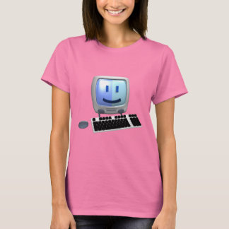 Camiseta Rosto de computador bonito.