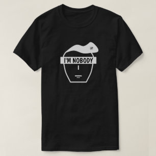 Camiseta Rosto de Desenho Animado Misterioso Ninguém Anônim